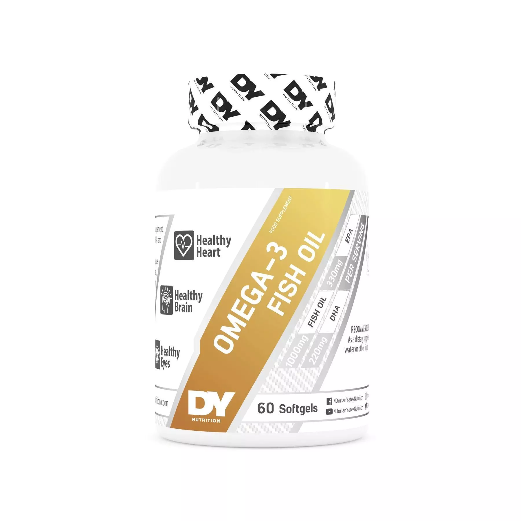 Dorian Yates Nutrition OMEGA 3 Fish oil + vit E 60 sgels