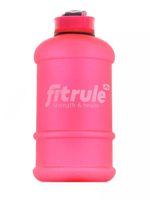 FitRule Бутыль прорезиненная крышка щелчок 1,3L (Розовая)