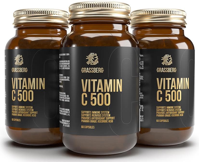 GRASSBERG Vitamin C 500 mg 60 caps