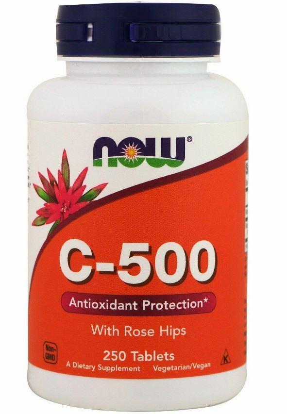 NOW Vitamin C-500 with Rose Hips 250 tabs(неверная)