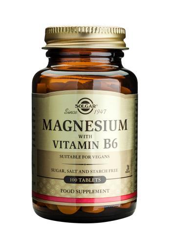 Solgar Magnesium with Vitamin B6 100 tabs фото