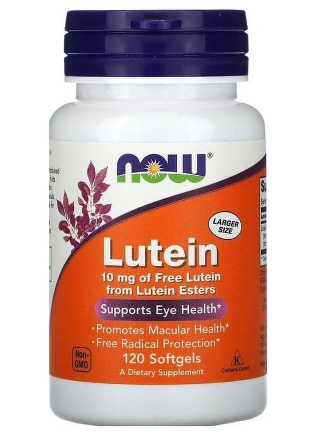 NOW Lutein10mg 120 softgels фото