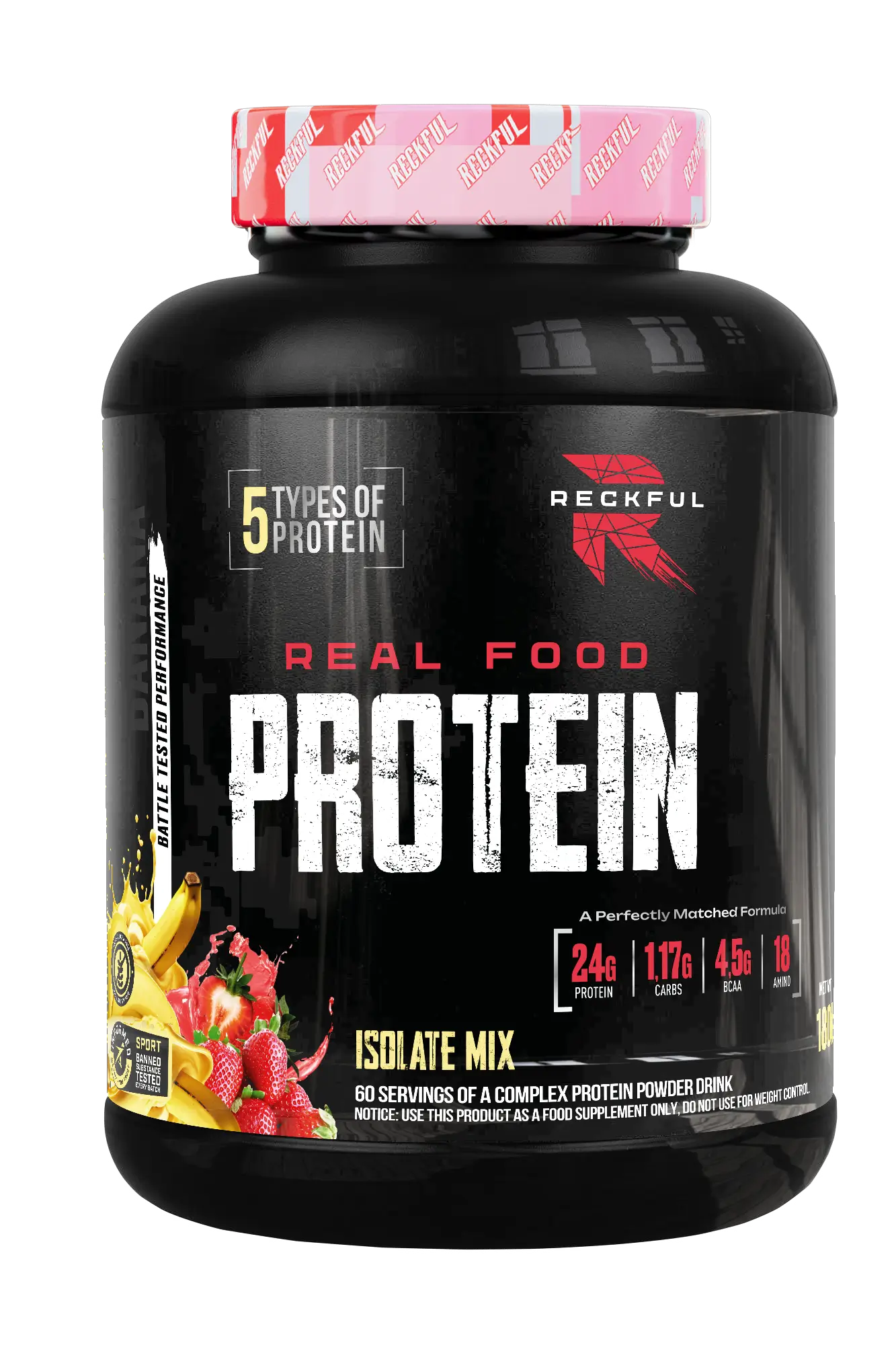 Reckful ® Real Food Protein isolate-mix 1800g NO lactose