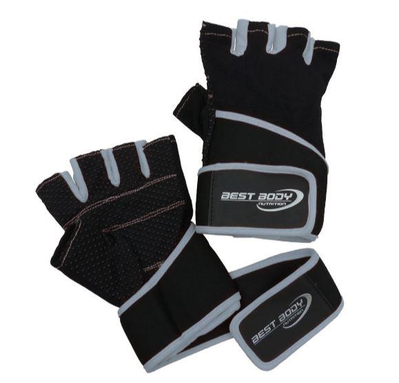 Best Body Перчатки с Напульсн. Fitness Gloves Fun (Серые)