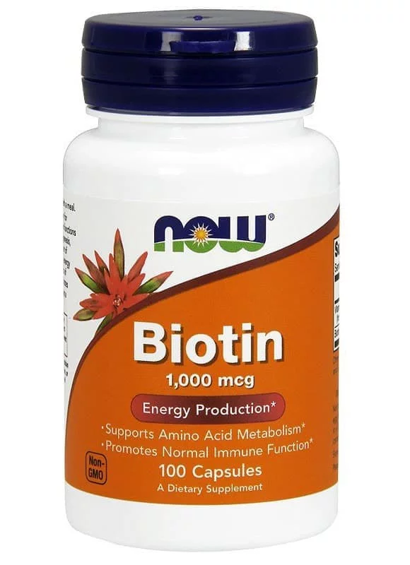 NOW Biotin 1000mcg 100 caps фото