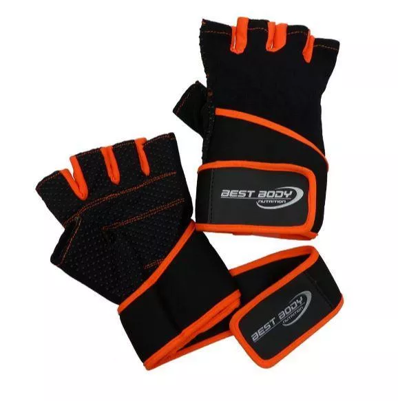 картинка Best Body Перчатки с Напульсн. Fitness Gloves Fun (Оранжевыe) от магазина спортивного питания «2scoop»