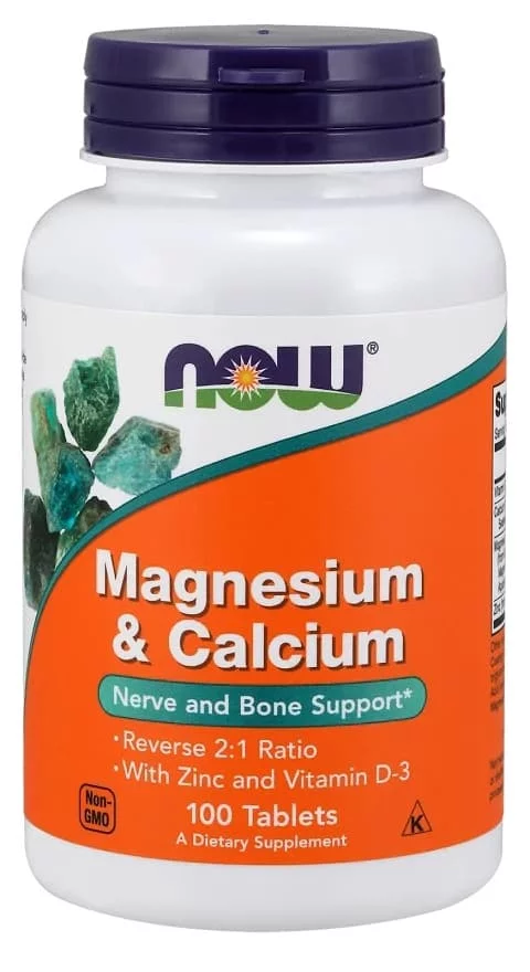 NOW Magnesium & Calcium 2:1 100 tabs фото