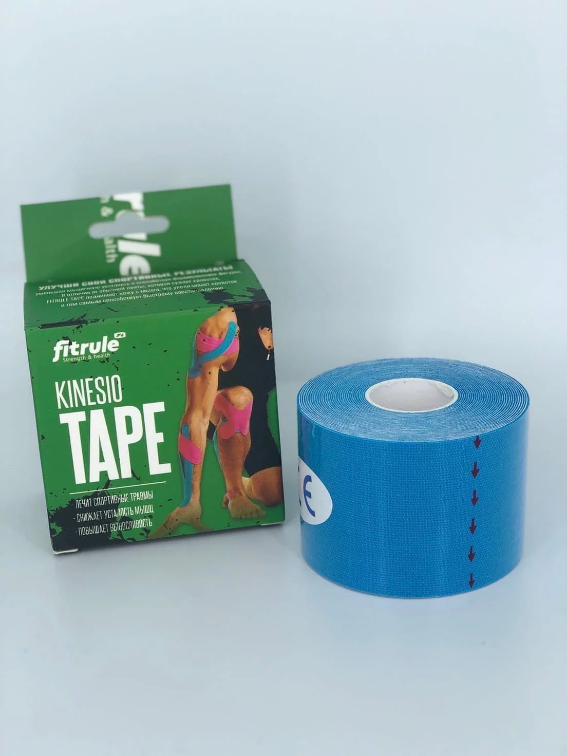 FitRule Кинезио Тейп Tape 7,5 cм х 5 м (Синий) фото